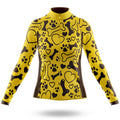 Dog Lover V2 - Women's Cycling Kit-Long Sleeve Jersey-Global Cycling Gear