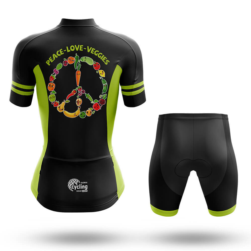 Peace Love Veggies - Women's Cycling Kit-Full Set-Global Cycling Gear