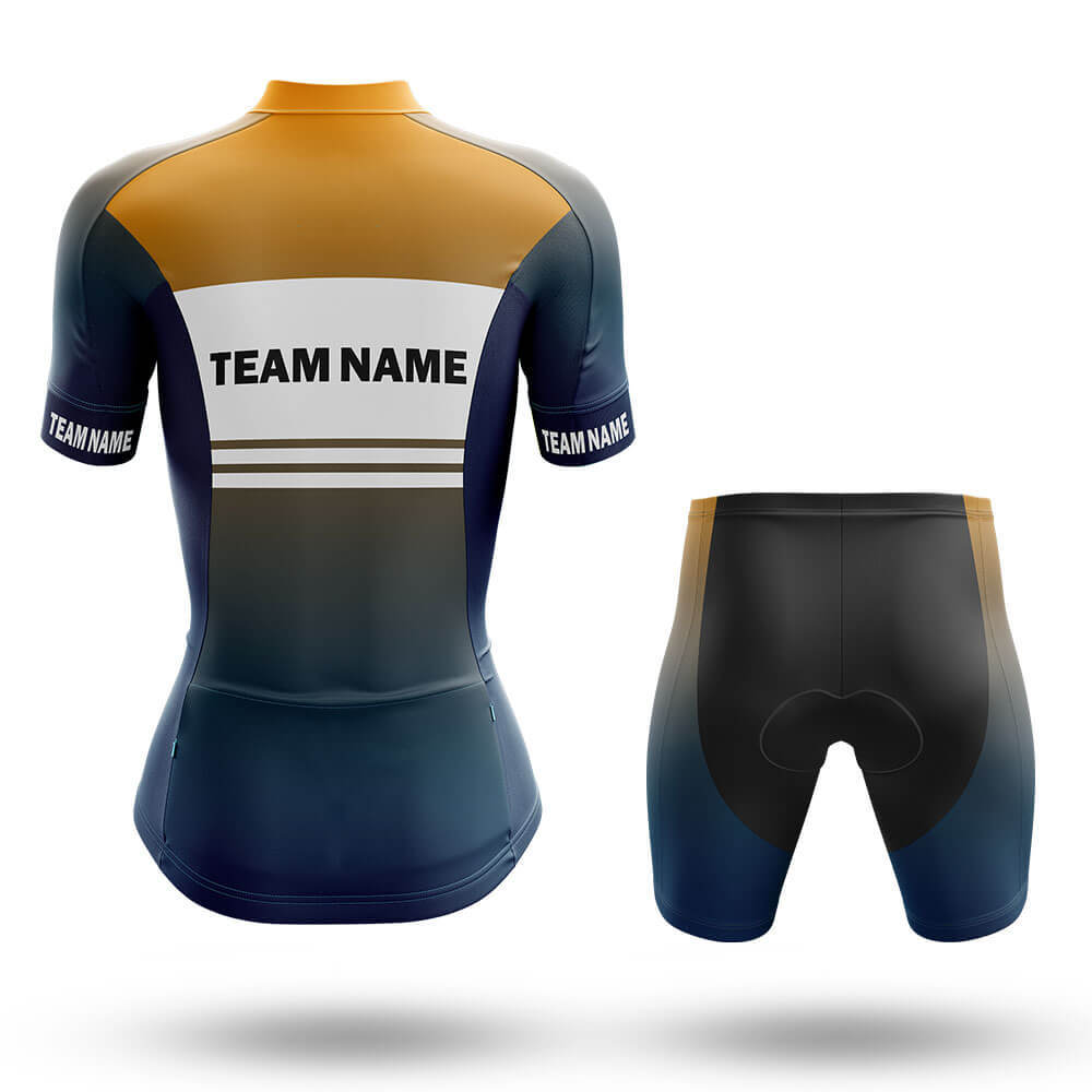 Custom Team Name S2 Yellow - Women's Cycling Kit-Full Set-Global Cycling Gear