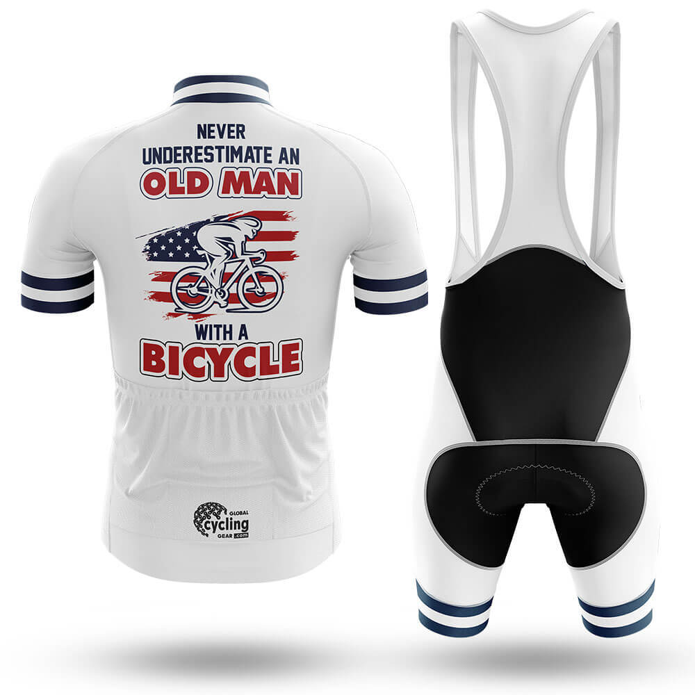 Old Man V9 - White - Men's Cycling Kit-Full Set-Global Cycling Gear