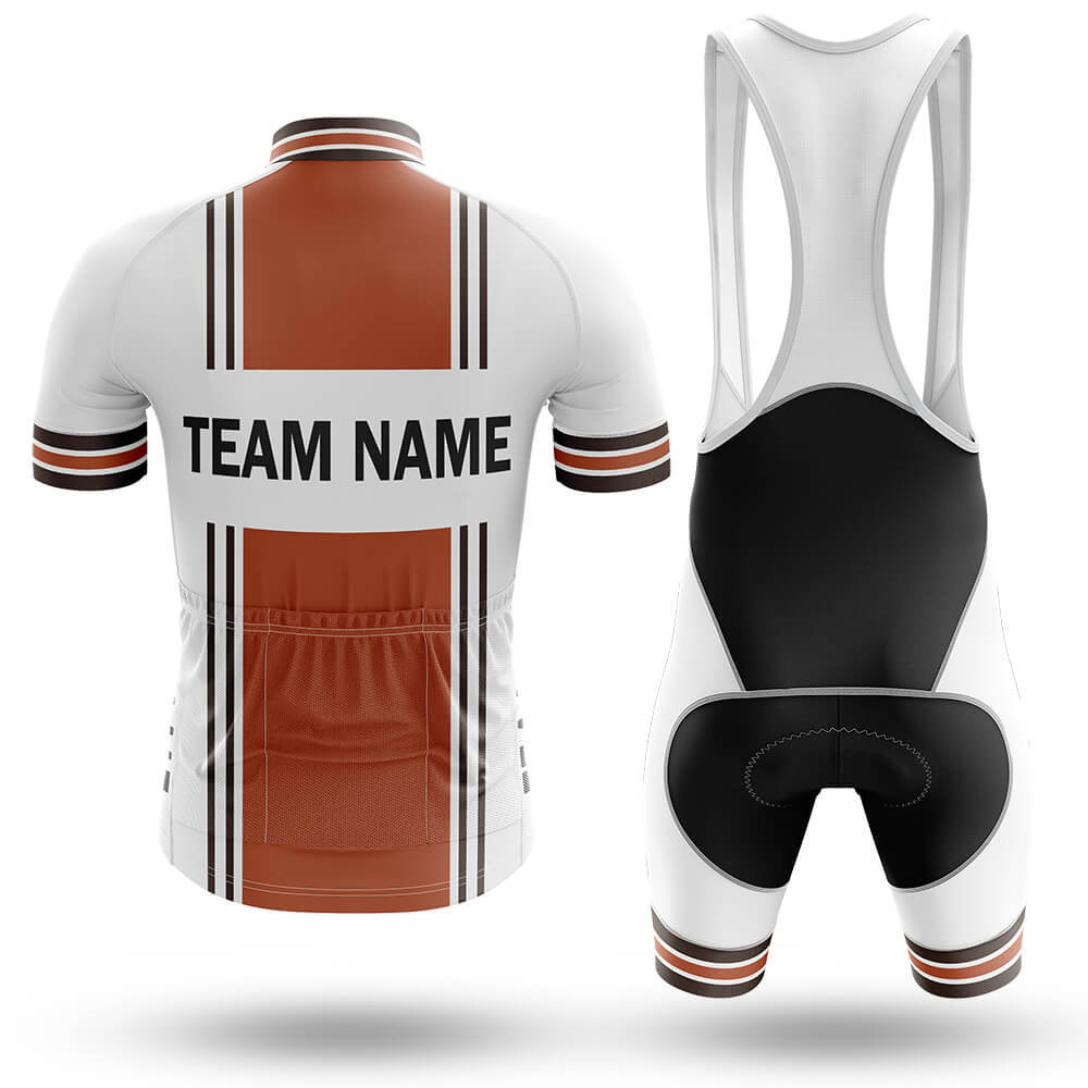 Custom Team Name M4 Orange - Men's Cycling Kit-Full Set-Global Cycling Gear