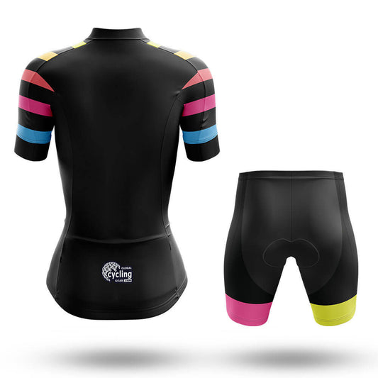 Rainbow Stripes - Women's Cycling Kit-Full Set-Global Cycling Gear