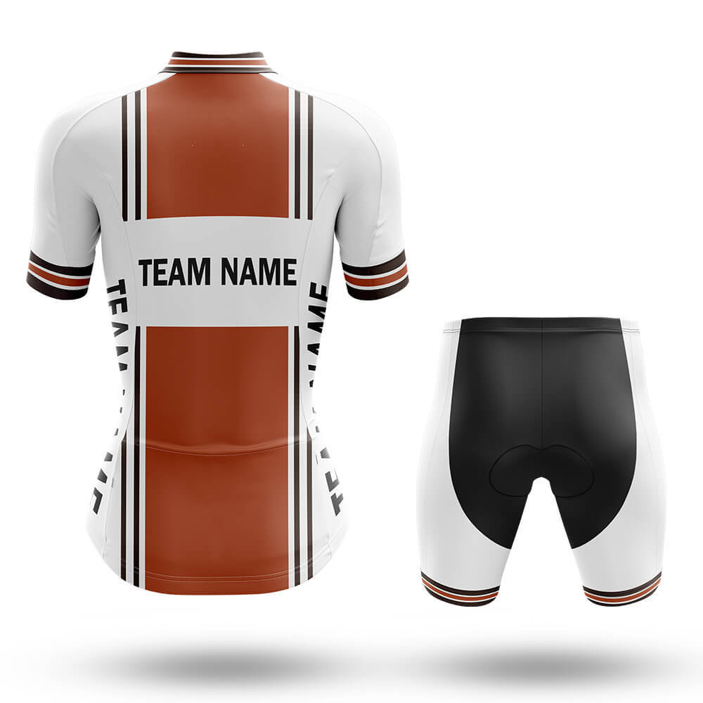 Custom Team Name M4 Orange - Women's Cycling Kit-Full Set-Global Cycling Gear