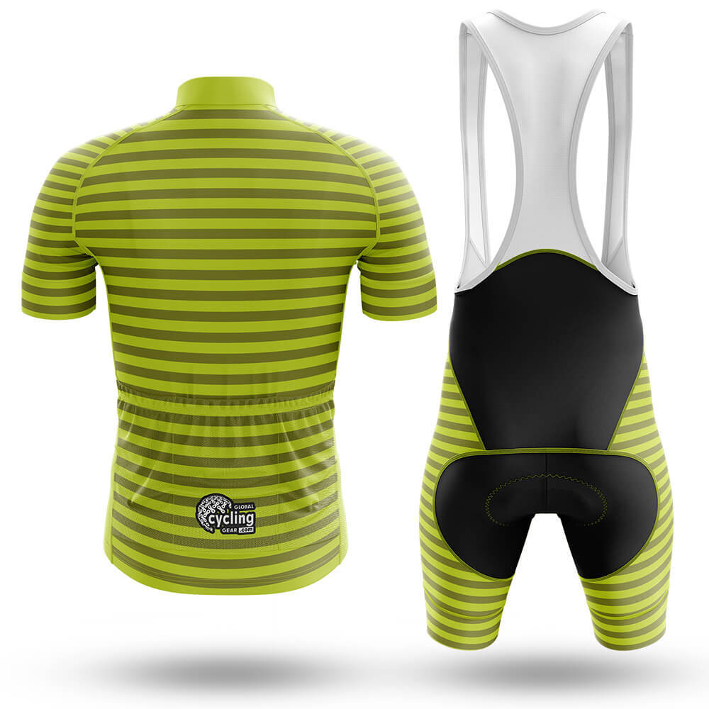 Lime Green Stripe - Men's Cycling Kit-Full Set-Global Cycling Gear