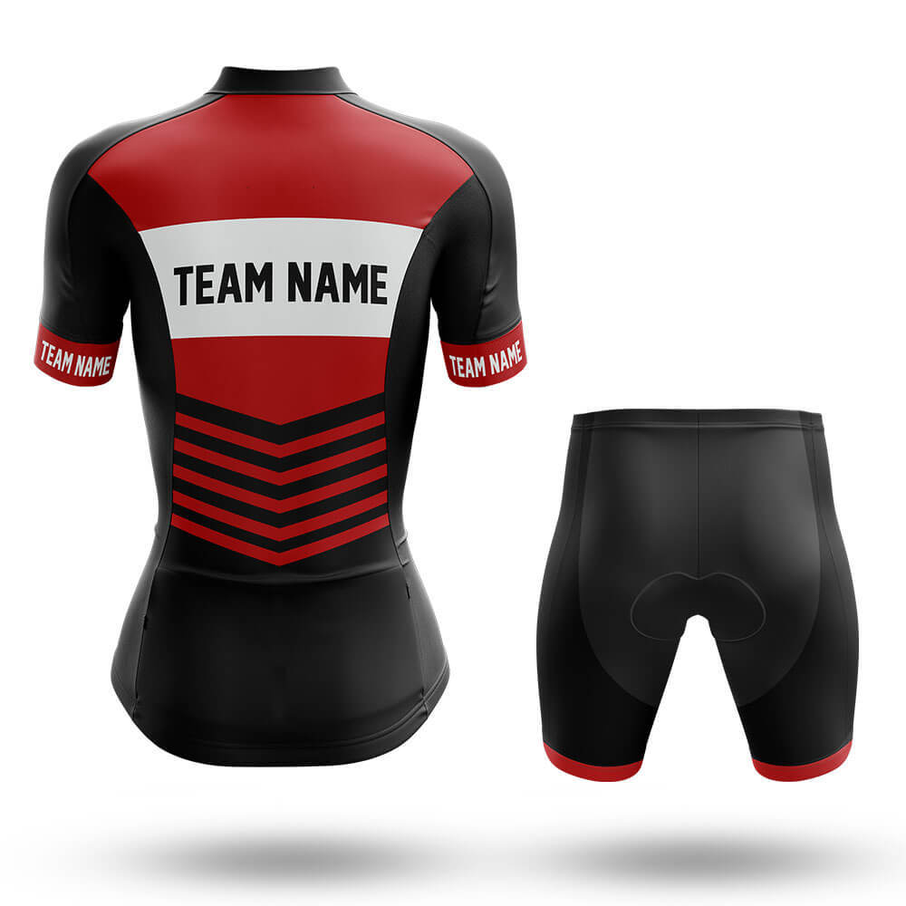 Custom Team Name V20 Red - Women's Cycling Kit-Full Set-Global Cycling Gear