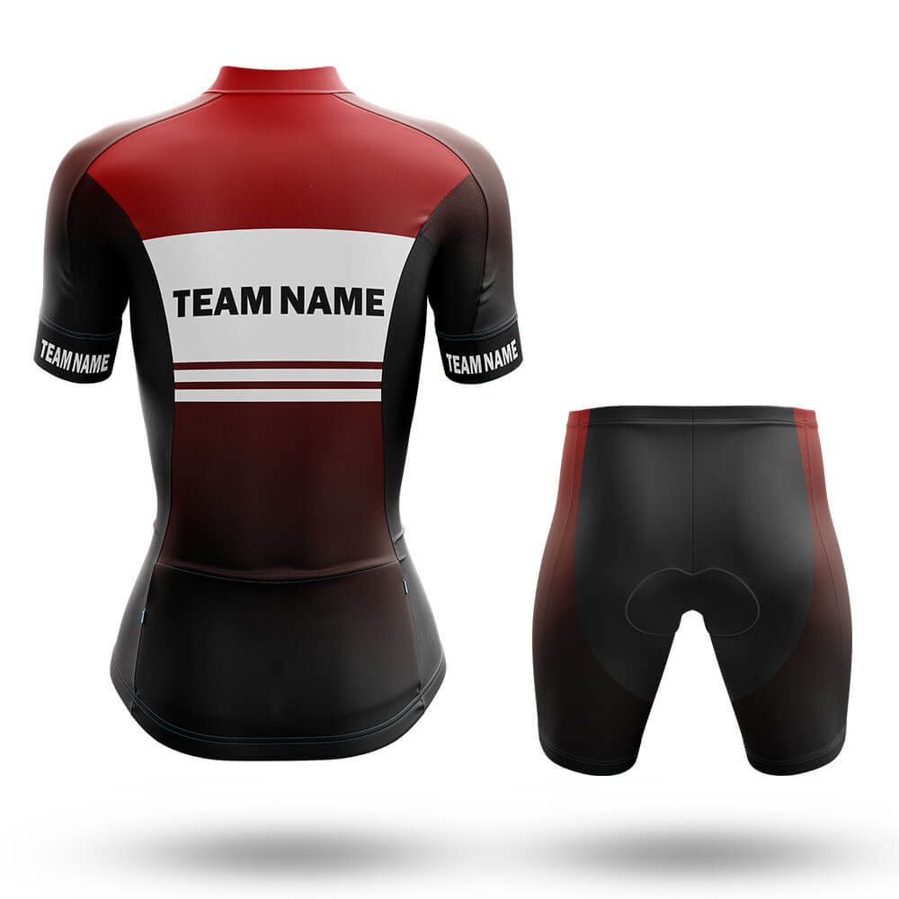 Custom Team Name S2 Black - Women's Cycling Kit-Full Set-Global Cycling Gear