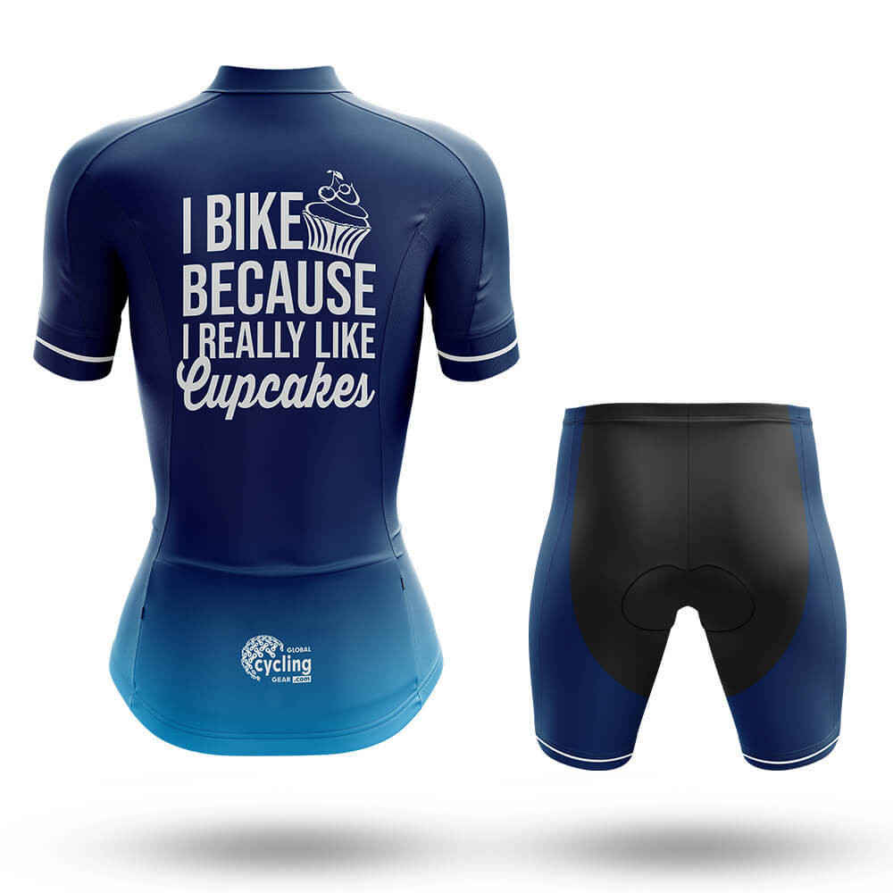 Really Like Cupcakes - Women's Cycling Kit-Full Set-Global Cycling Gear