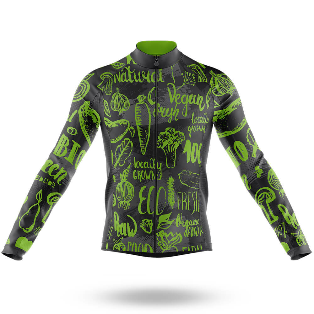Vegan Pattern - Men's Cycling Kit-Short Sleeve Jersey-Global Cycling Gear