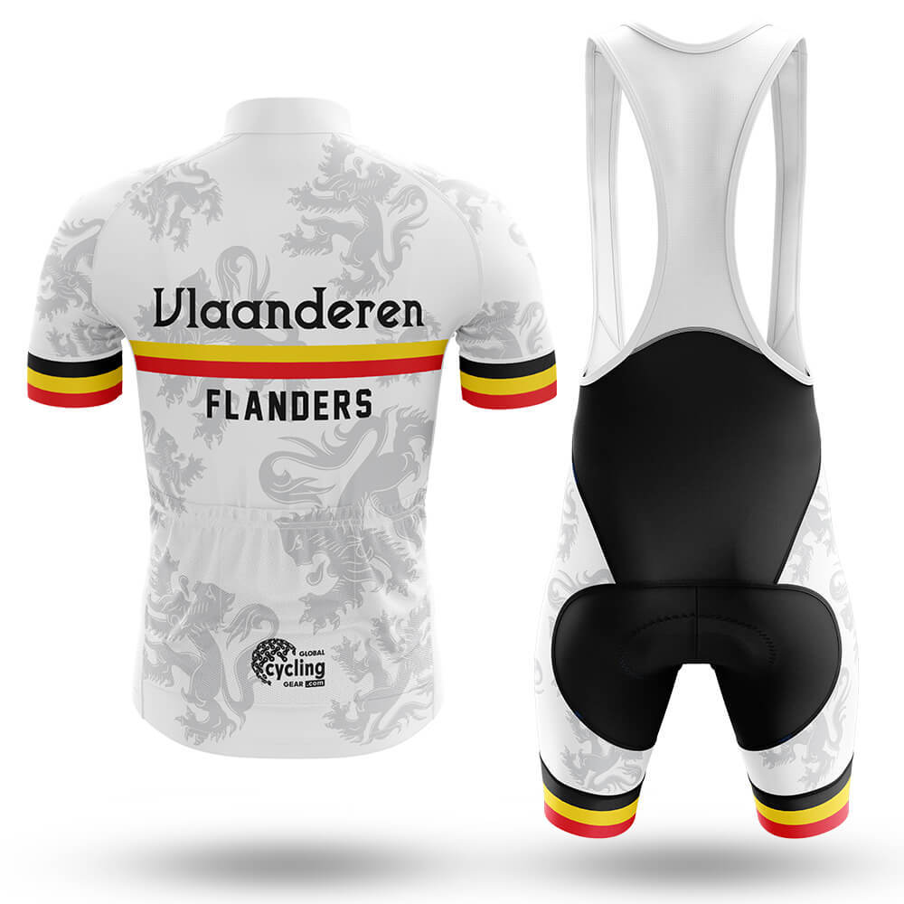 Vlaanderen (Flanders) - White - Men's Cycling Kit-Full Set-Global Cycling Gear