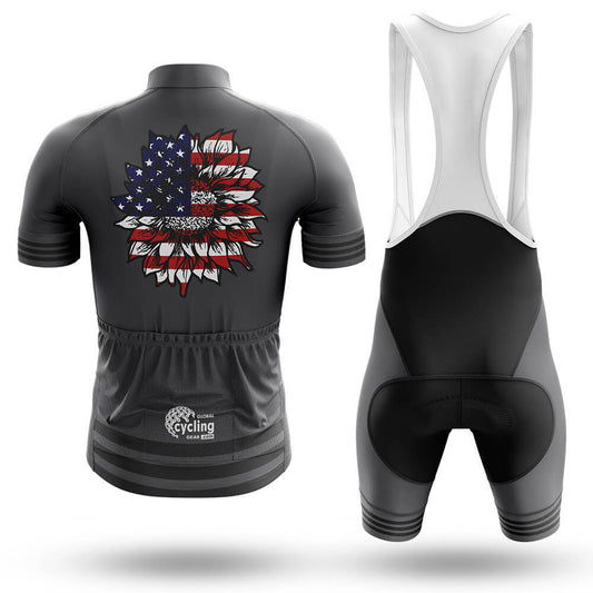 USA Sunflower - Grey - Men's Cycling Kit-Full Set-Global Cycling Gear