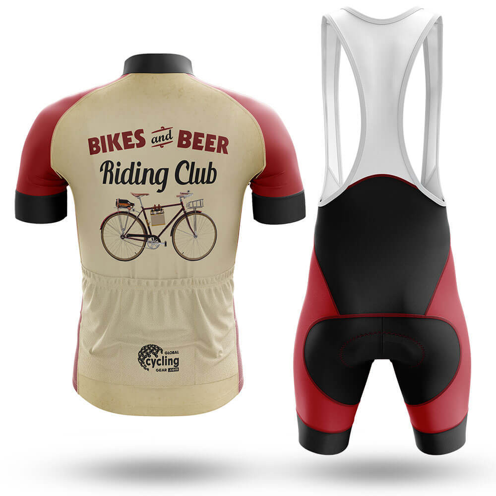 Retro Beer Riding Club Vintage - Men's Cycling Kit-Full Set-Global Cycling Gear