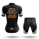 Call Me Grandma - Black - Women Cycling Kit-Full Set-Global Cycling Gear