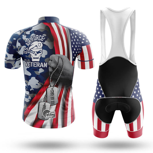 US Air Force Veteran Flag - Men's Cycling Kit-Full Set-Global Cycling Gear