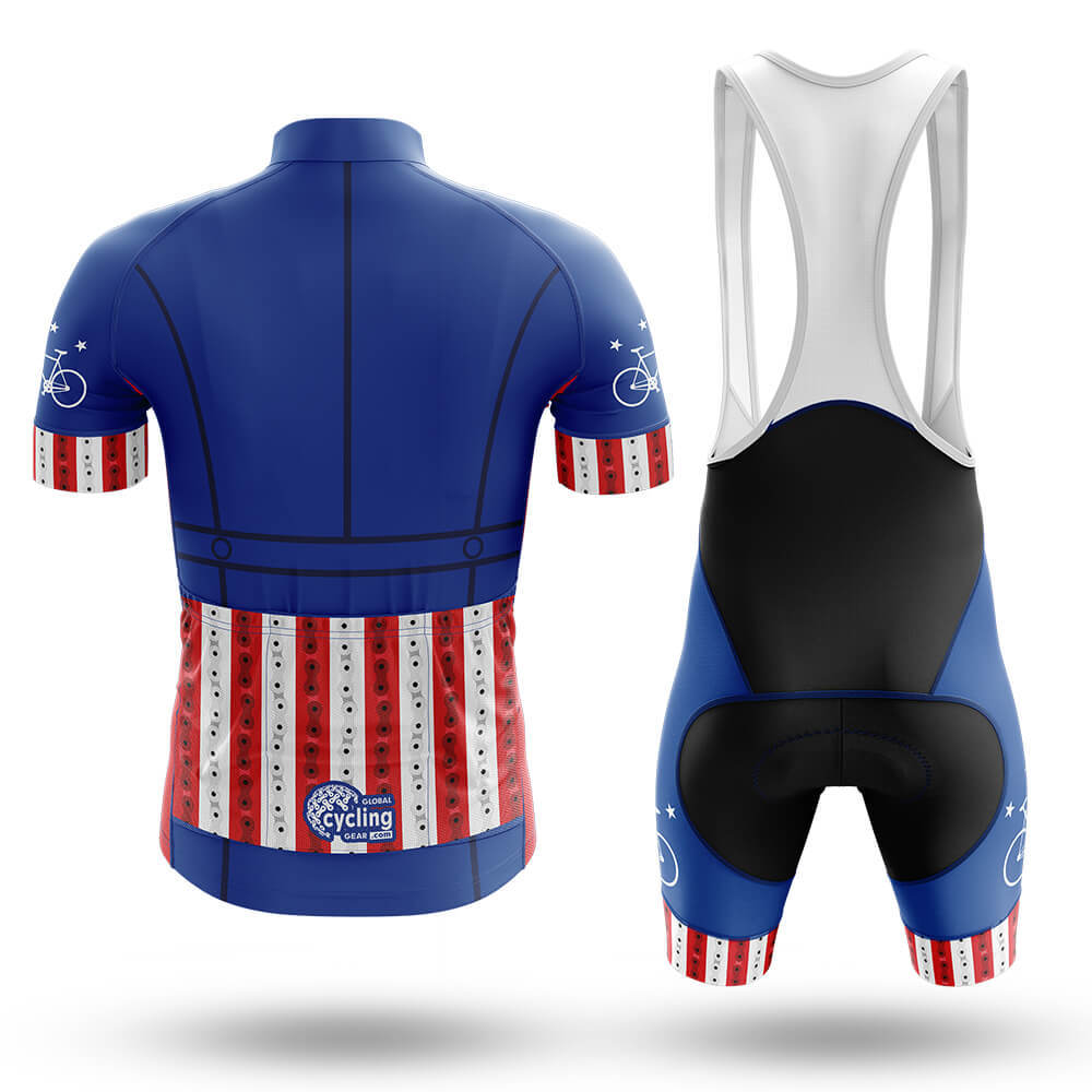 USA Patriotic Suit - Men's Cycling Kit-Full Set-Global Cycling Gear