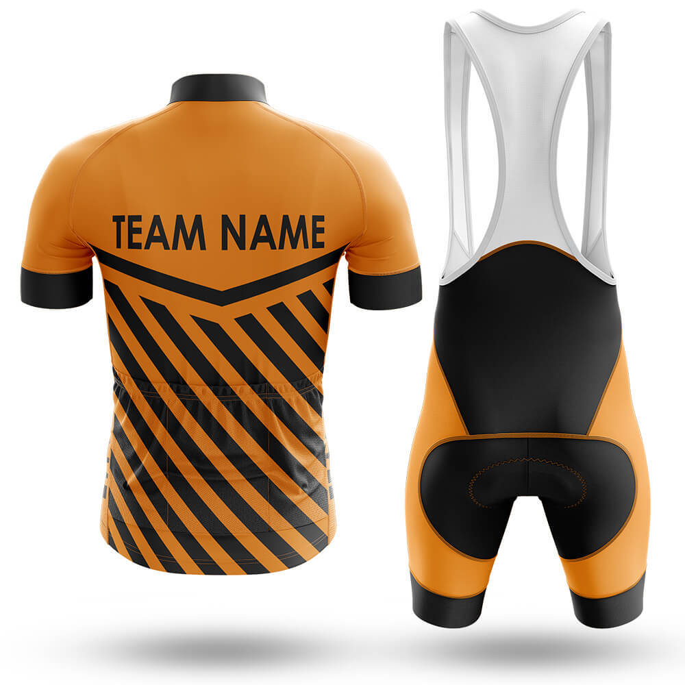 Custom Team Name M3 Orange - Men's Cycling Kit-Full Set-Global Cycling Gear