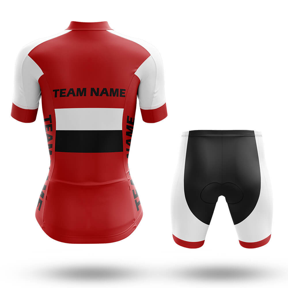 Custom Team Name M2 Red - Women's Cycling Kit-Full Set-Global Cycling Gear