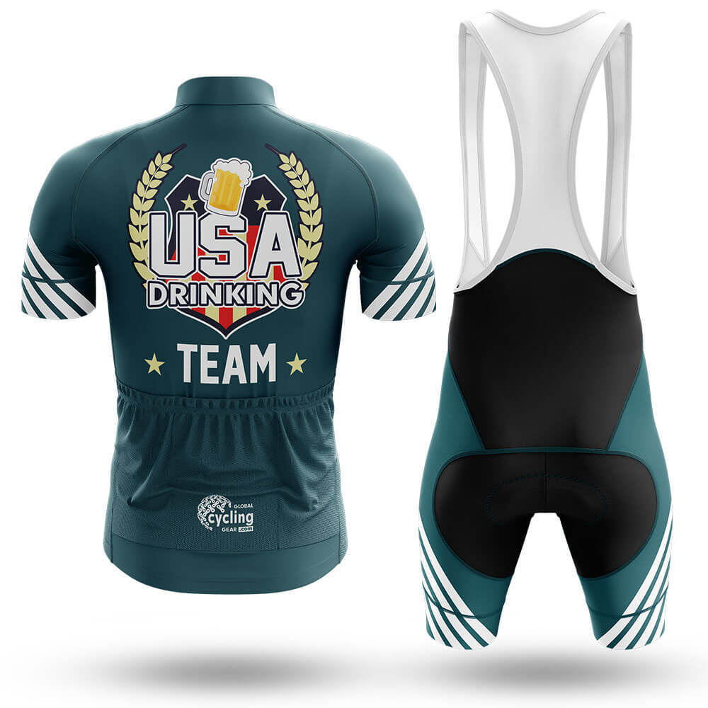 USA Drinking Team - Green - Men's Cycling Kit-Full Set-Global Cycling Gear