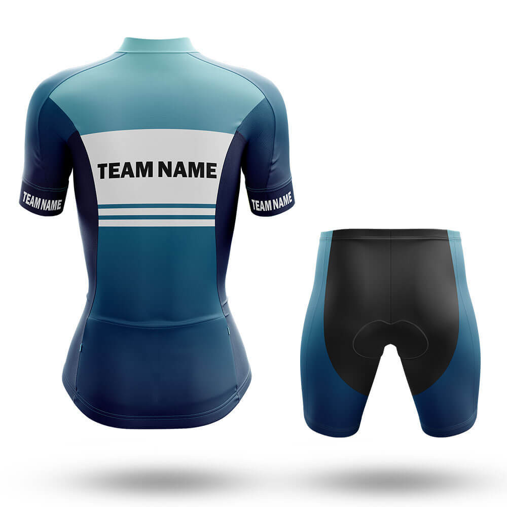 Custom Team Name S2 Blue - Women's Cycling Kit-Full Set-Global Cycling Gear