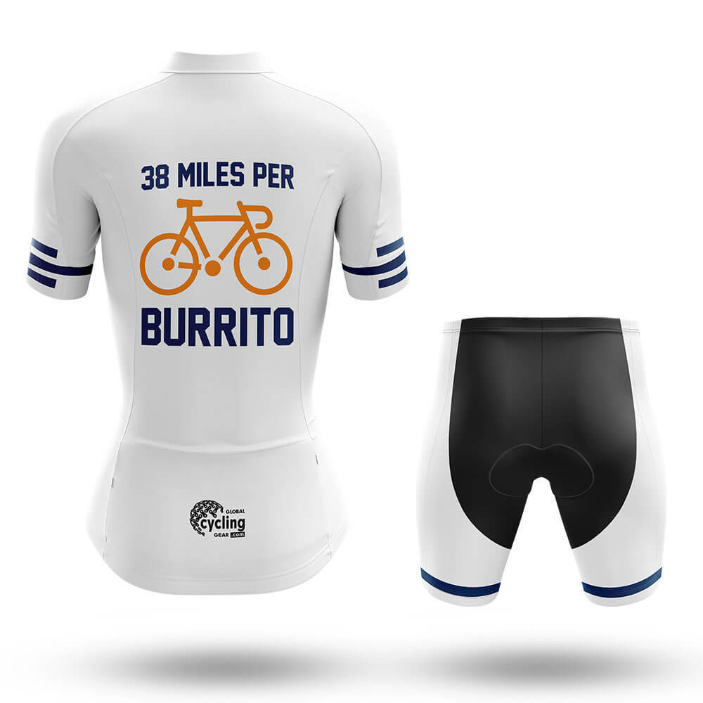 38 Miles - White - Women - Cycling Kit-Full Set-Global Cycling Gear