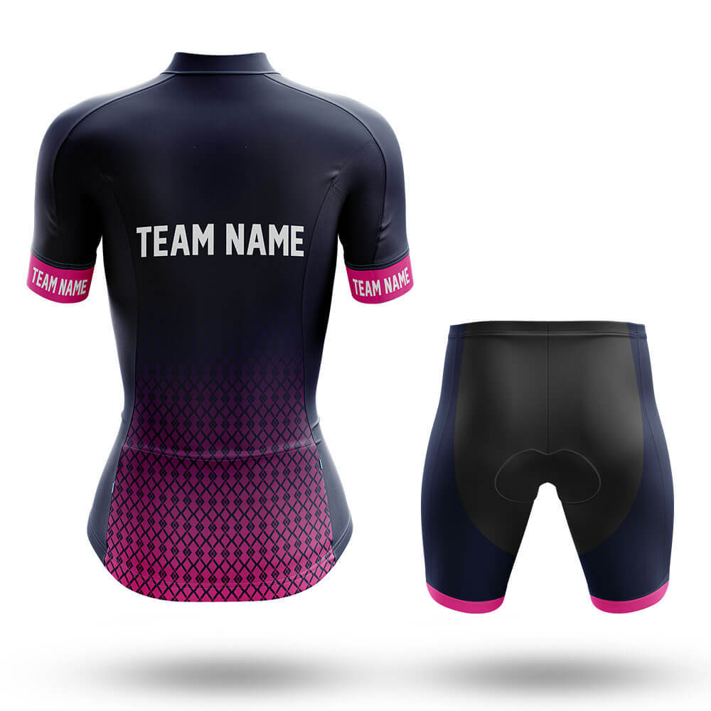 Custom Team Name S1 Pink - Women's Cycling Kit-Full Set-Global Cycling Gear