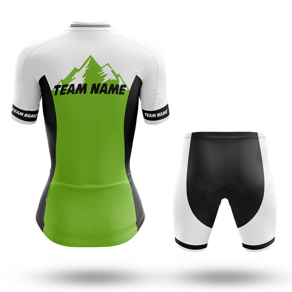 Custom Team Name V3 Green - Women's Cycling Kit-Full Set-Global Cycling Gear