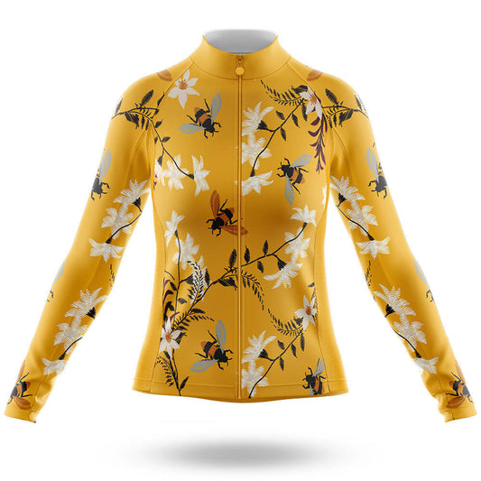 Bee Lover - Women's Cycling Kit-Long Sleeve Jersey-Global Cycling Gear
