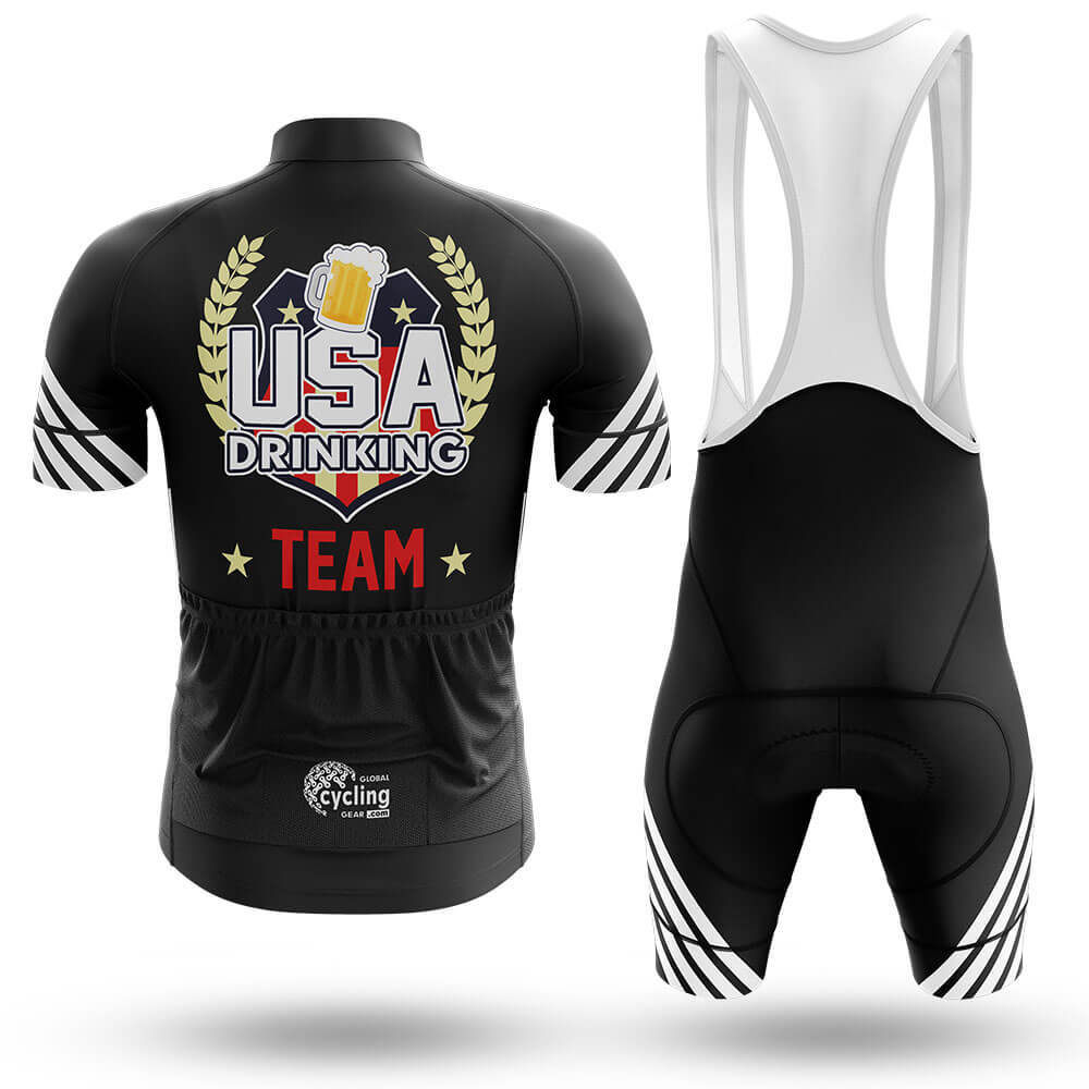 USA Drinking Team - Black - Men's Cycling Kit-Full Set-Global Cycling Gear