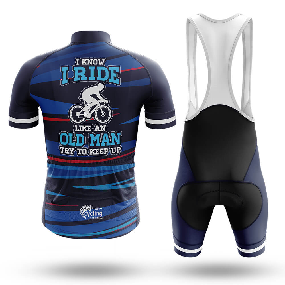 I Ride Like An Old Man V7 - Men's Cycling Kit-Full Set-Global Cycling Gear