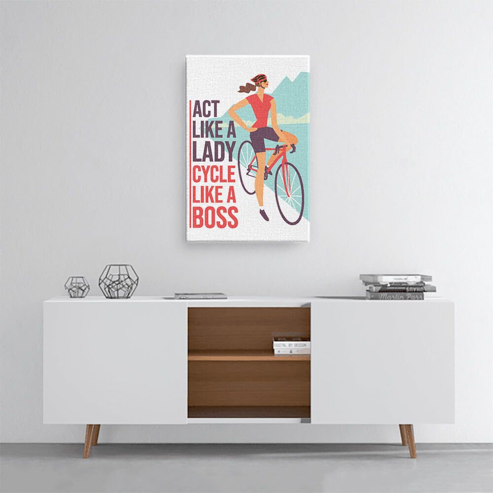 Lady - Wall Art Poster-Global Cycling Gear