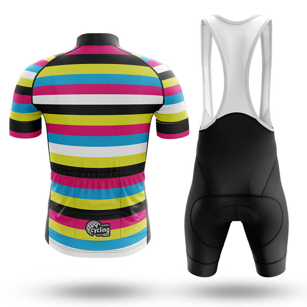 Rainbow Stripes - Men's Cycling Kit-Full Set-Global Cycling Gear