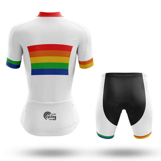 Retro Rainbow Pride - Women's Cycling Kit-Full Set-Global Cycling Gear
