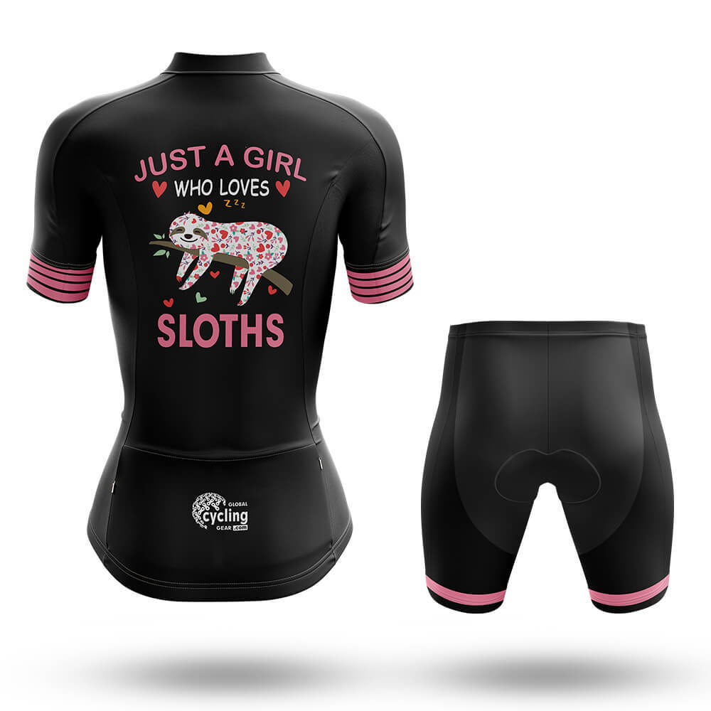 Love Sloths - Women - Cycling Kit-Full Set-Global Cycling Gear