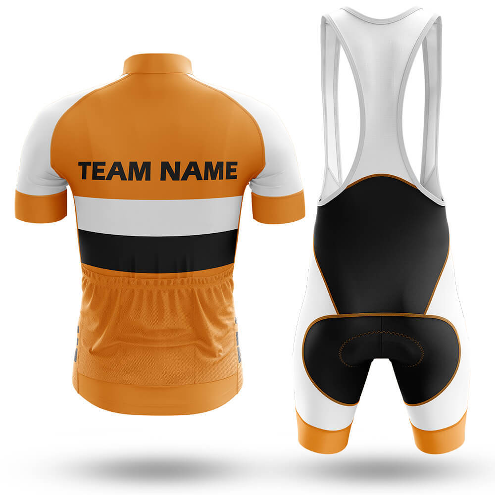 Custom Team Name M2 Orange - Men's Cycling Kit-Full Set-Global Cycling Gear