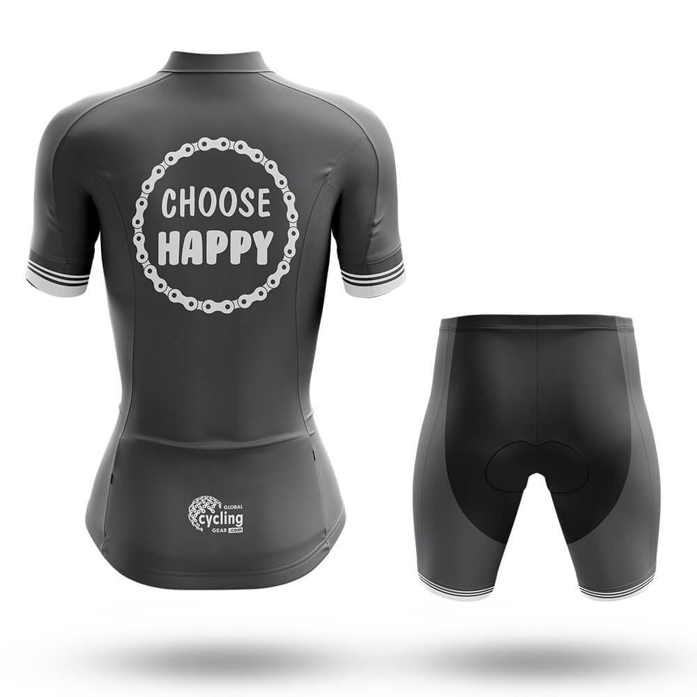 Choose Happy - Women's Cycling Kit-Full Set-Global Cycling Gear