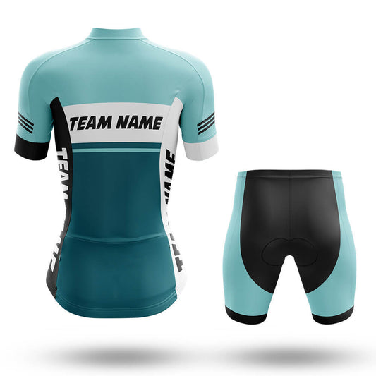 Custom Team Name M1 Blue - Women's Cycling Kit-Full Set-Global Cycling Gear