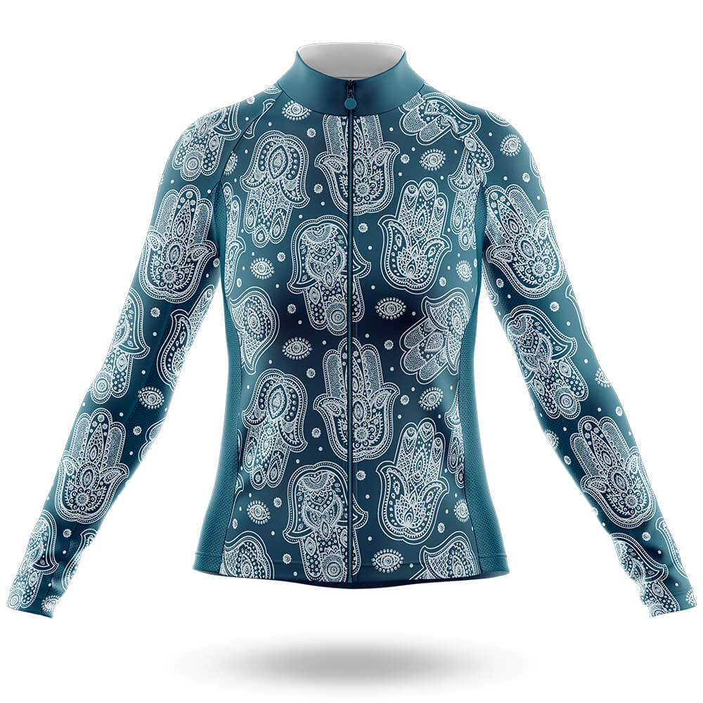 Hamsa Hand - Women's Cycling Kit-Short Sleeve Jersey-Global Cycling Gear
