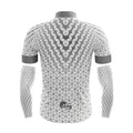 Cool Cycling Jersey With Arm Sleeves USA V8 Gradient White Grey American Mens Bike Jersey-XS-Global Cycling Gear