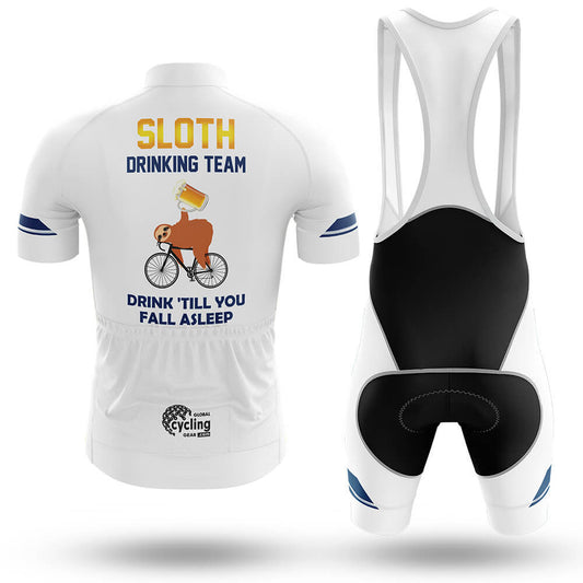 Sloth Drinking Team - White - Men's Cycling Kit-Full Set-Global Cycling Gear