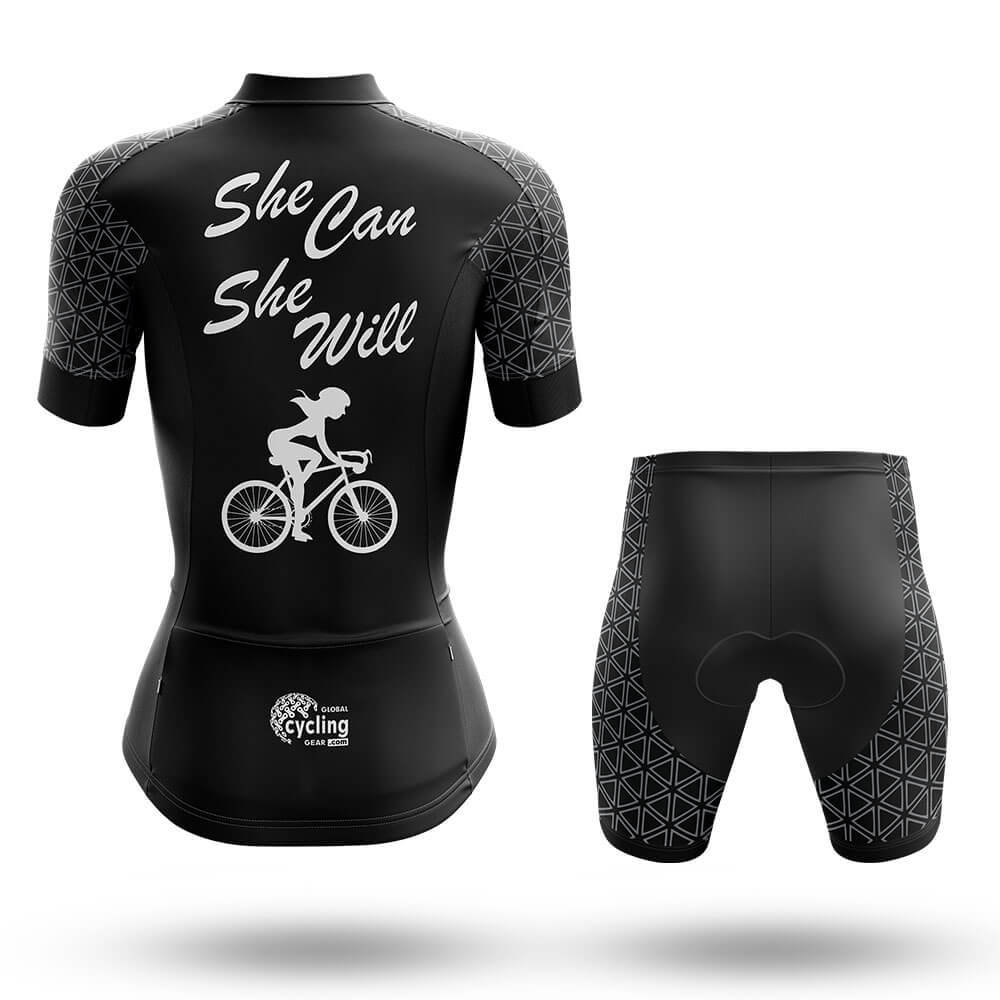 She Can She Will - Women's Cycling Kit-Full Set-Global Cycling Gear
