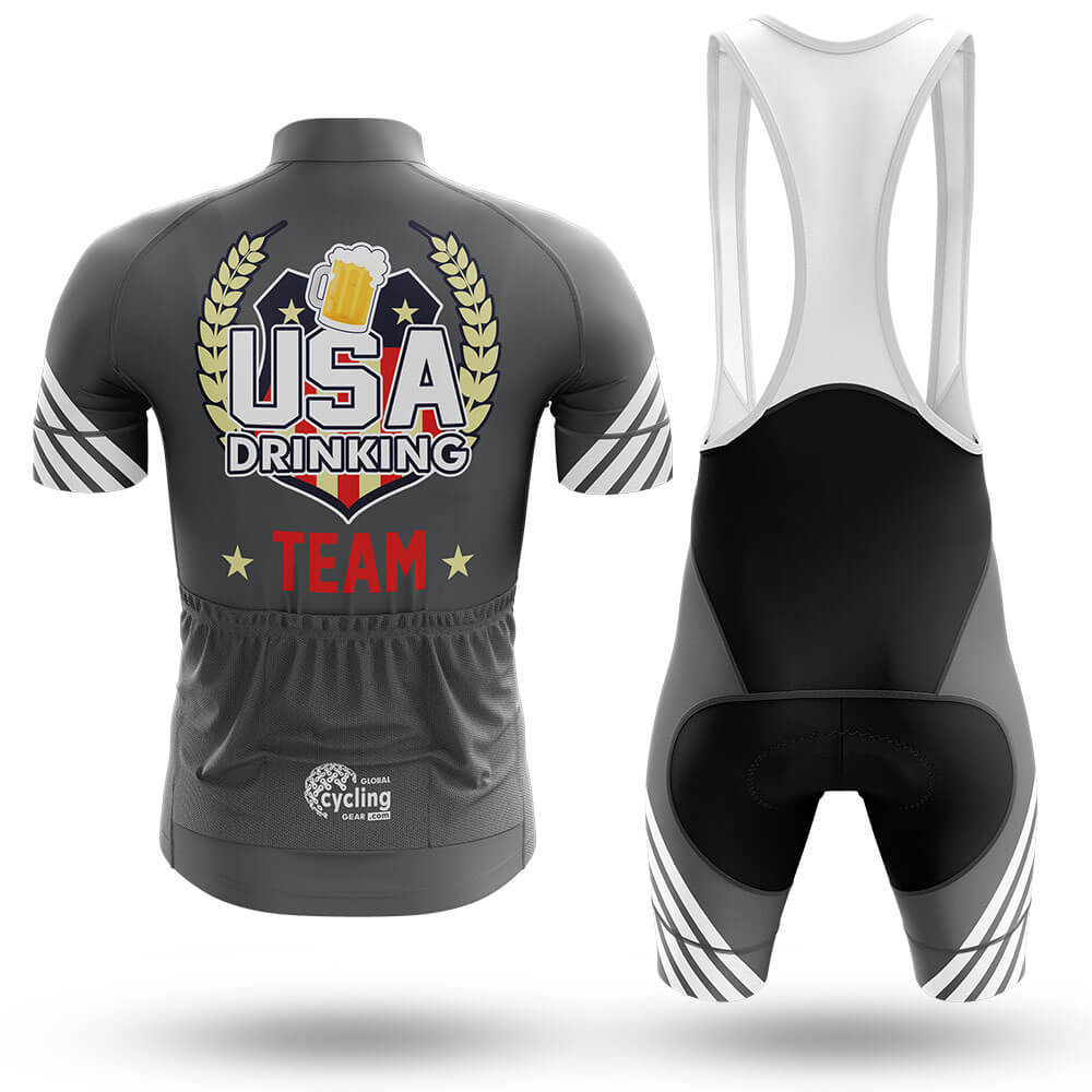 USA Drinking Team - Grey - Men's Cycling Kit-Full Set-Global Cycling Gear