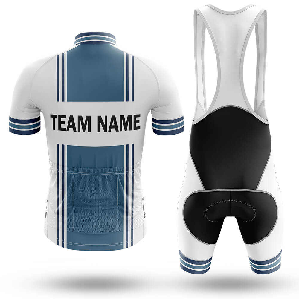 Custom Team Name M4 Blue - Men's Cycling Kit-Full Set-Global Cycling Gear