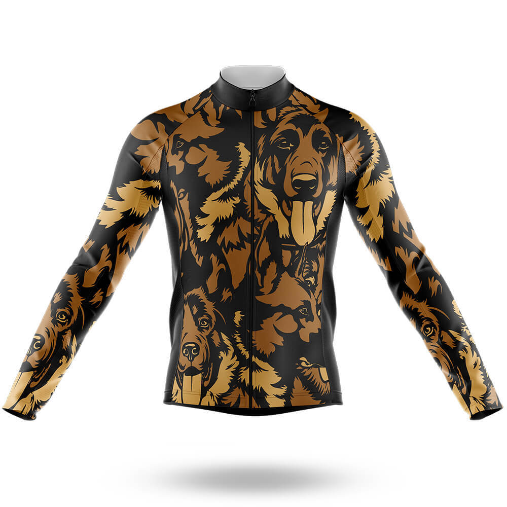 German Shepherd - Men's Cycling Kit-Long Sleeve Jersey-Global Cycling Gear