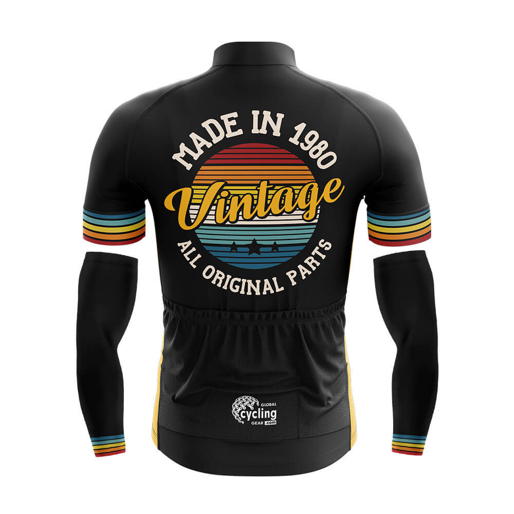 Cool Cycling Jersey With Arm Sleeves Retro Custom Year Vintage Mens Bike Jersey-XS-Global Cycling Gear