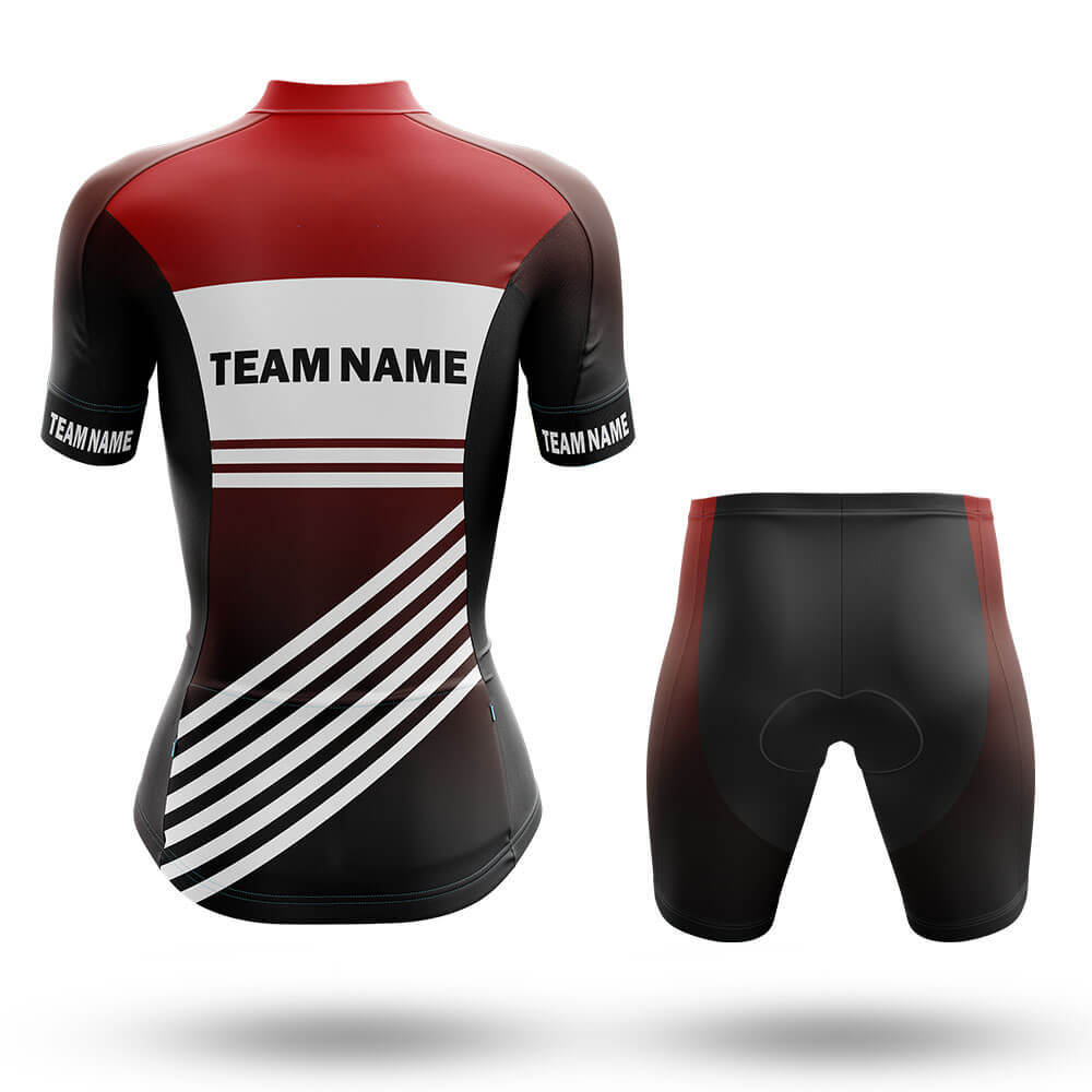 Custom Team Name S3 Black - Women's Cycling Kit-Full Set-Global Cycling Gear