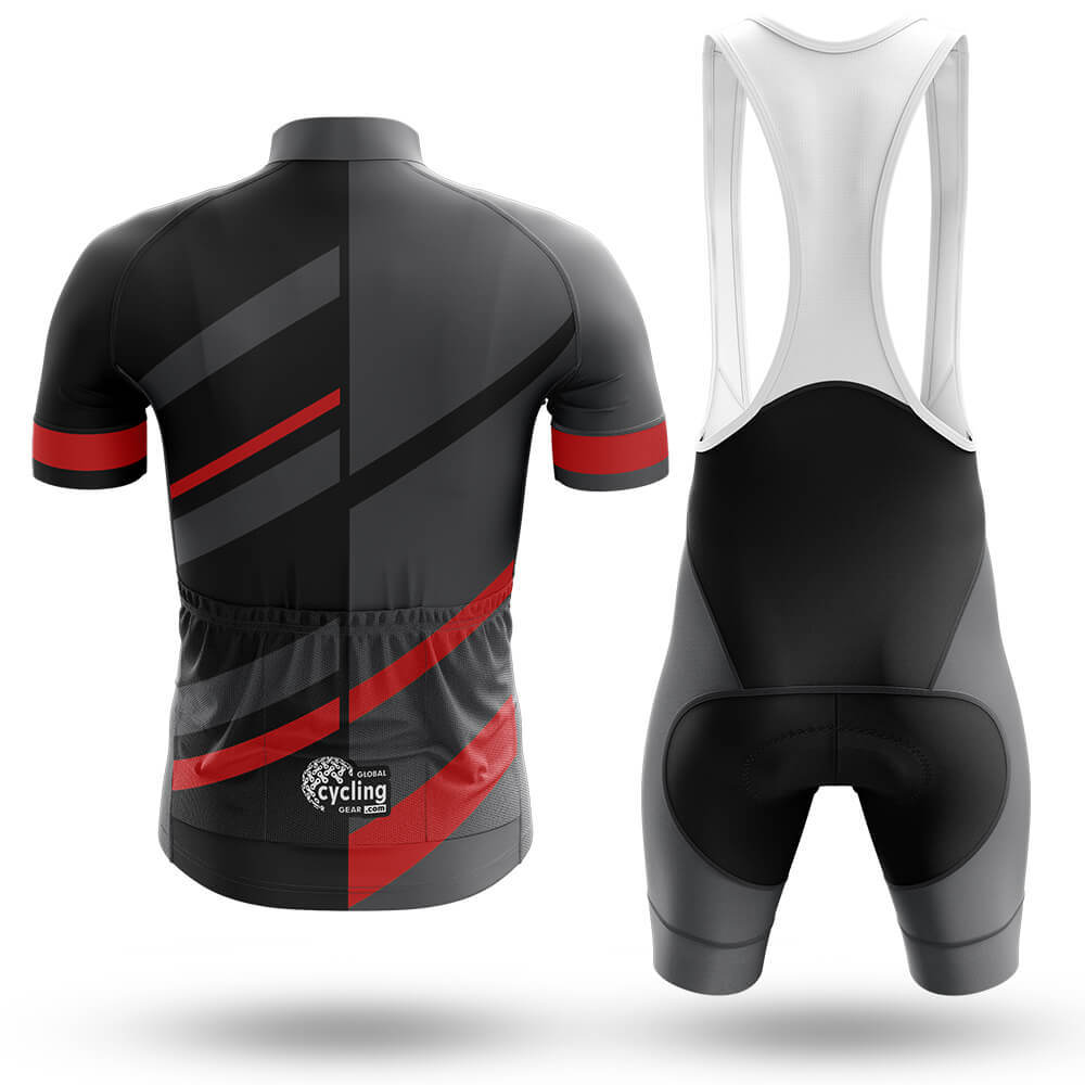 Grey Red - Men's Cycling Kit-Full Set-Global Cycling Gear