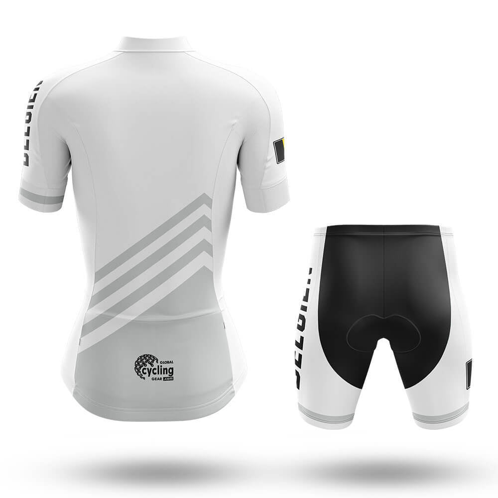 Belgien S5 White - Women - Cycling Kit-Full Set-Global Cycling Gear