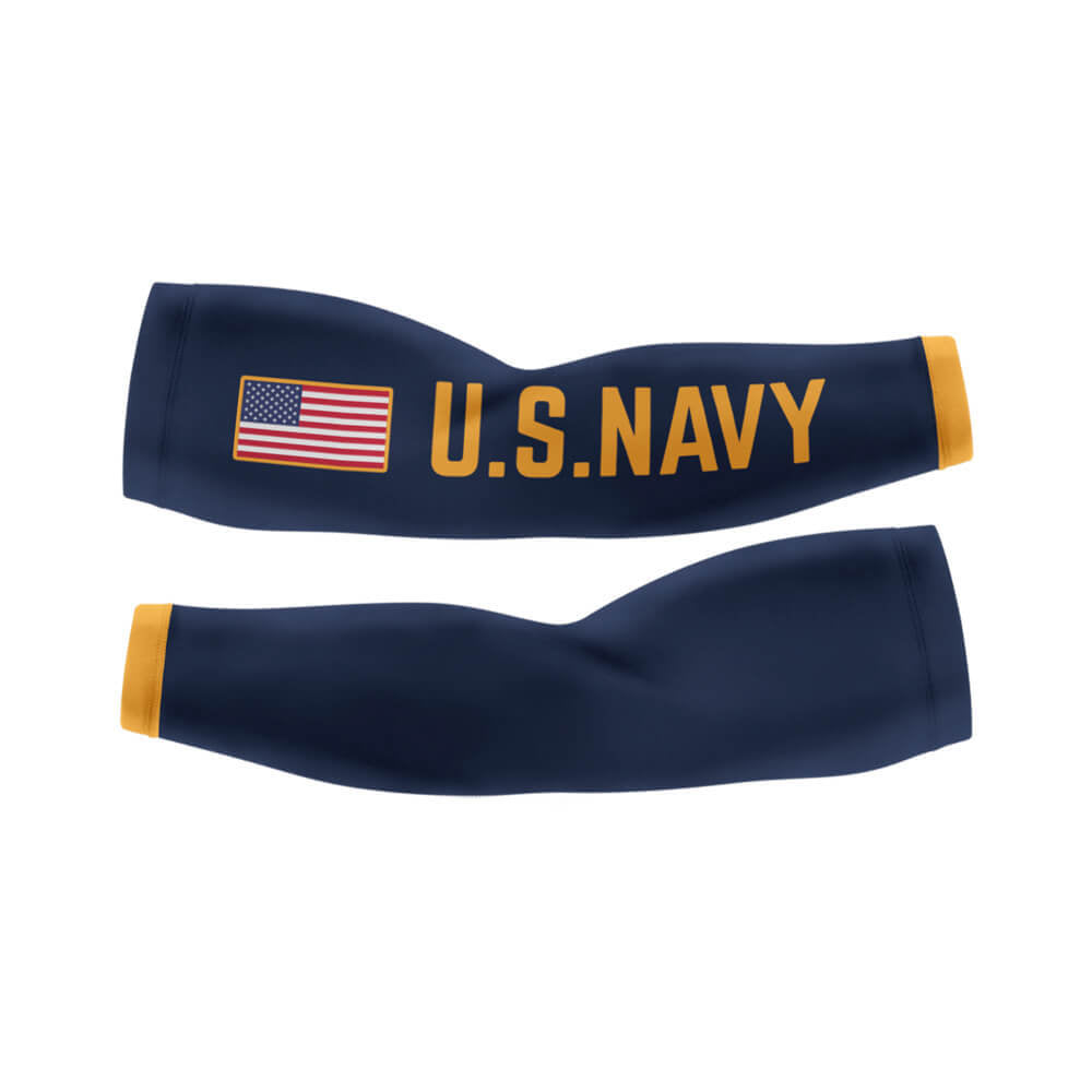 Navy - Arm And Leg Sleeves - Global Cycling Gear