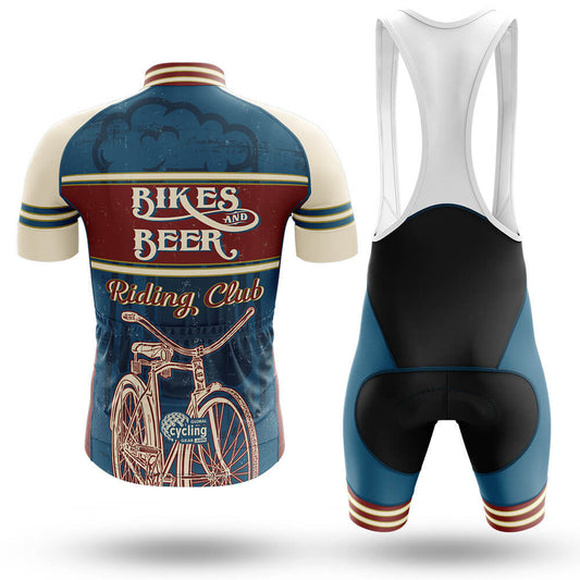 Retro Beer Riding Club Vintage V2 - Men's Cycling Kit-Full Set-Global Cycling Gear