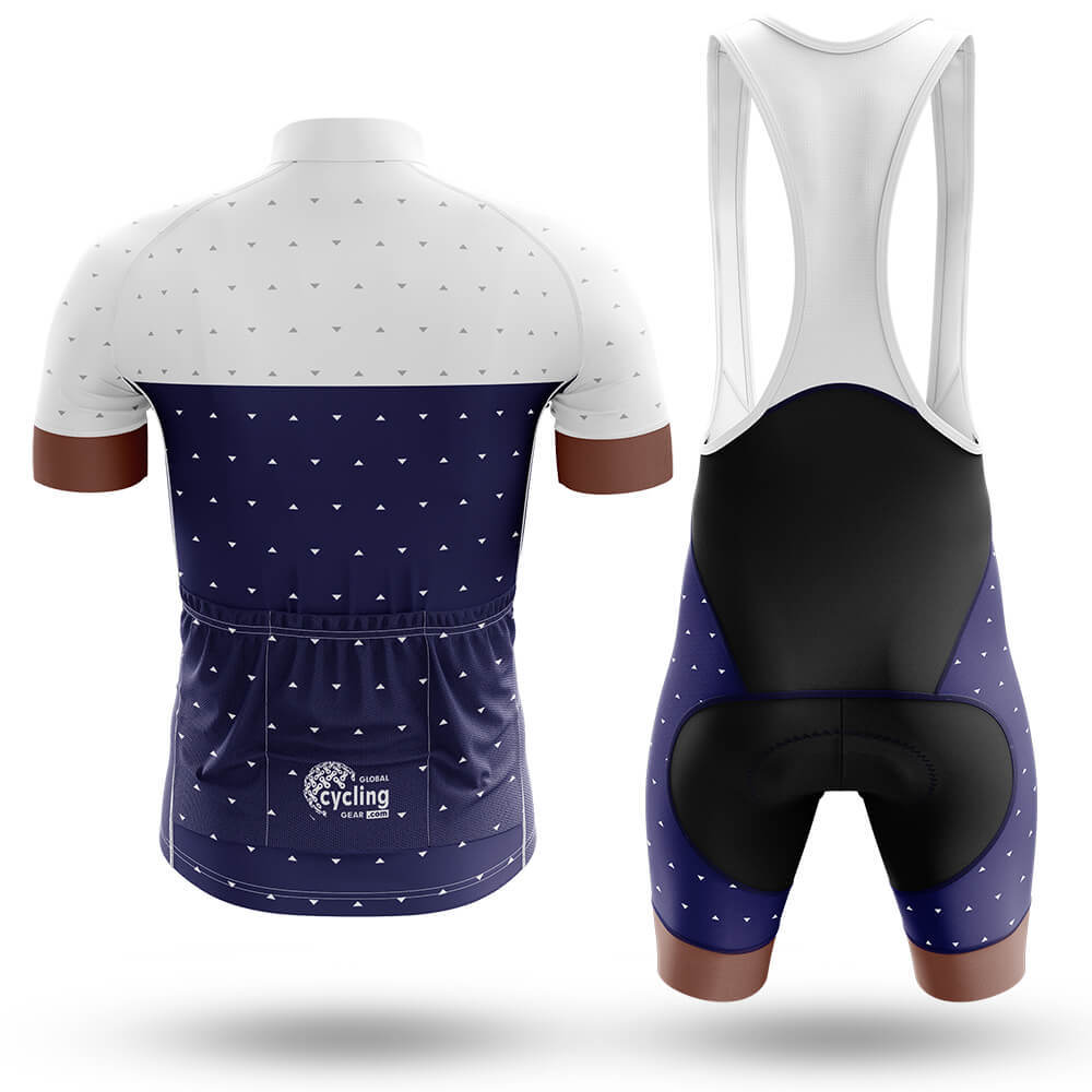 Blue And White - Men's Cycling Kit-Full Set-Global Cycling Gear