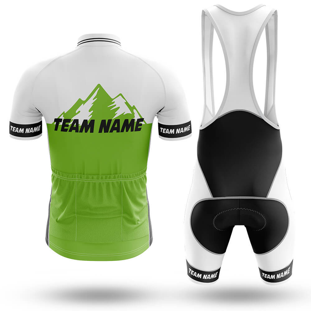 Custom Team Name V3 Green - Men's Cycling Kit-Full Set-Global Cycling Gear